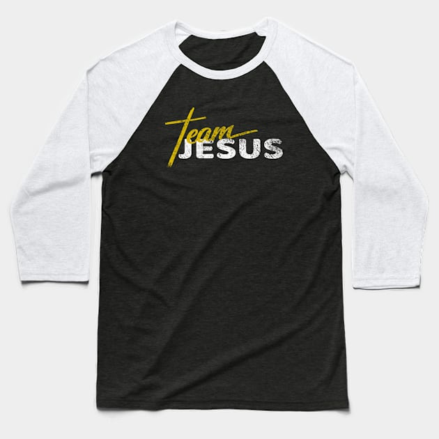 Super Jesus Bold Cool Christian Vintage Tee Baseball T-Shirt by jonathanptk